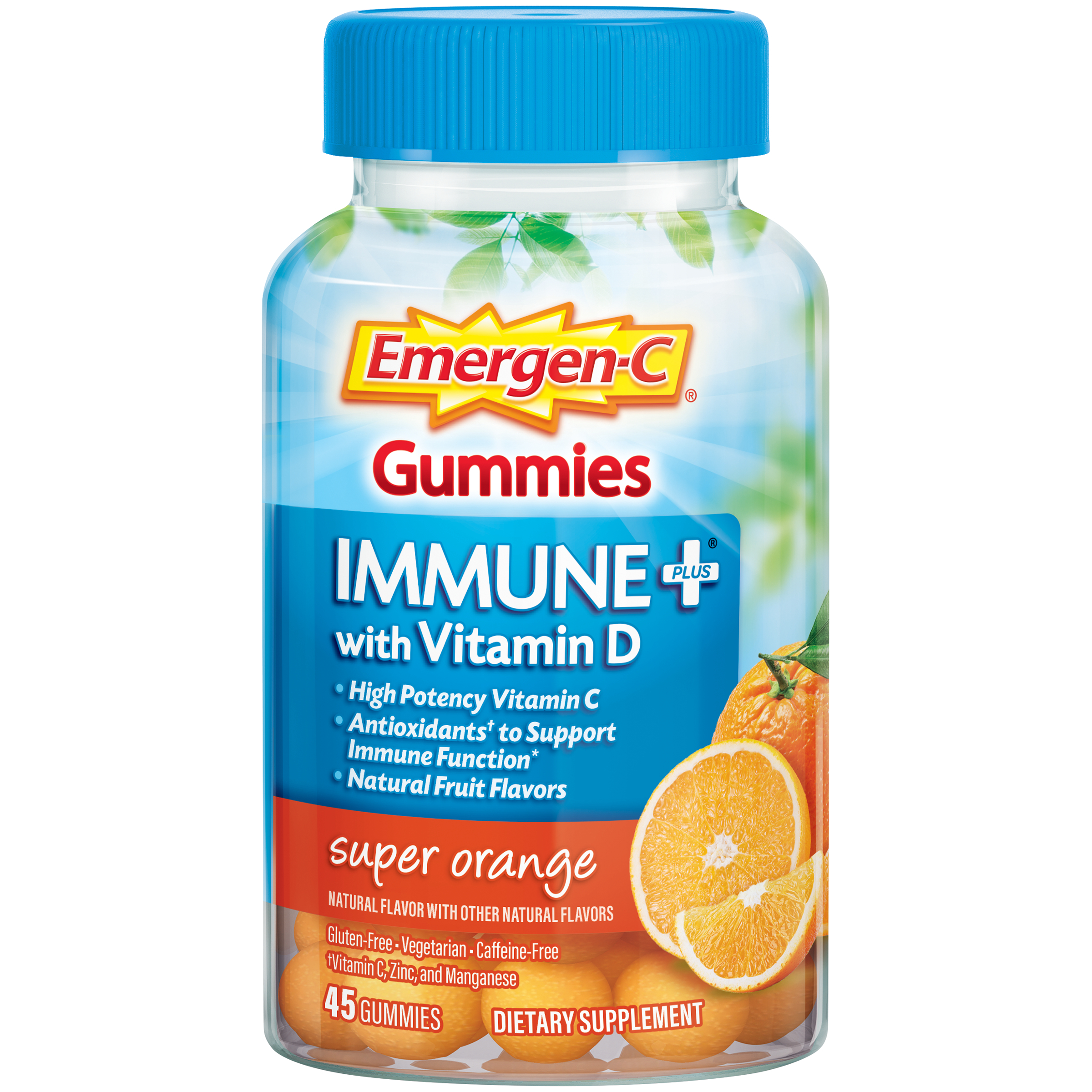 Order Emergen-C Immune+ Gummies, Super Orange - 70mg, 45 ct food online from Rite Aid store, MILLER PLACE on bringmethat.com