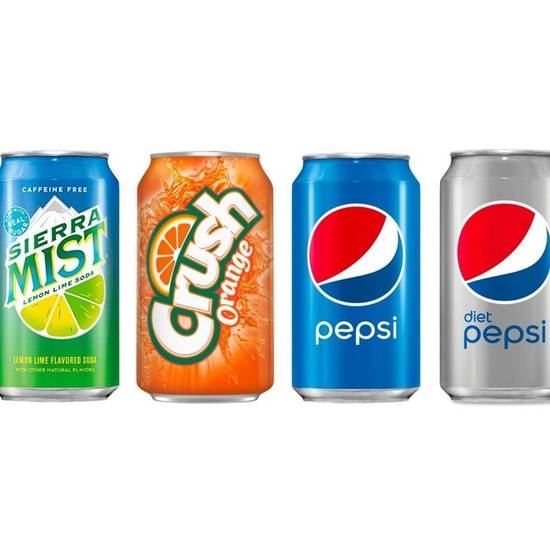 Order Can Soda - Pepsi food online from Saucy Porka store, Chicago on bringmethat.com