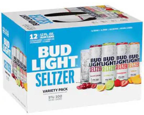 Order Bud Light Seltzer Classic Variety Pack, 12pk-12oz can hard seltzer (5.0% ABV) food online from Tenderloin Liquor store, San Francisco on bringmethat.com