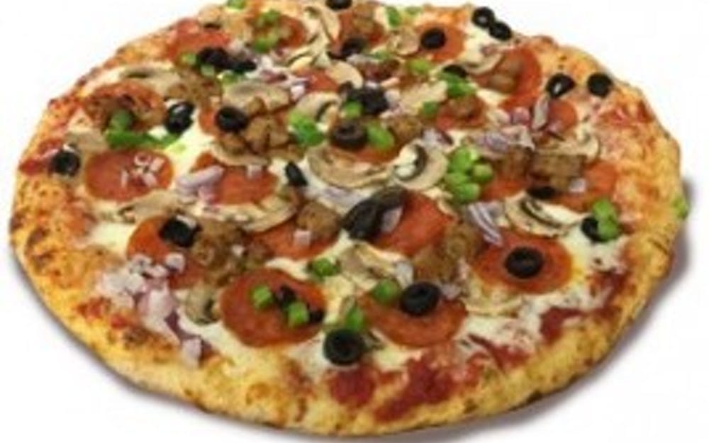 Order Deluxe Pizza - Medium 12'' food online from Pizza Man store, Los Angeles on bringmethat.com