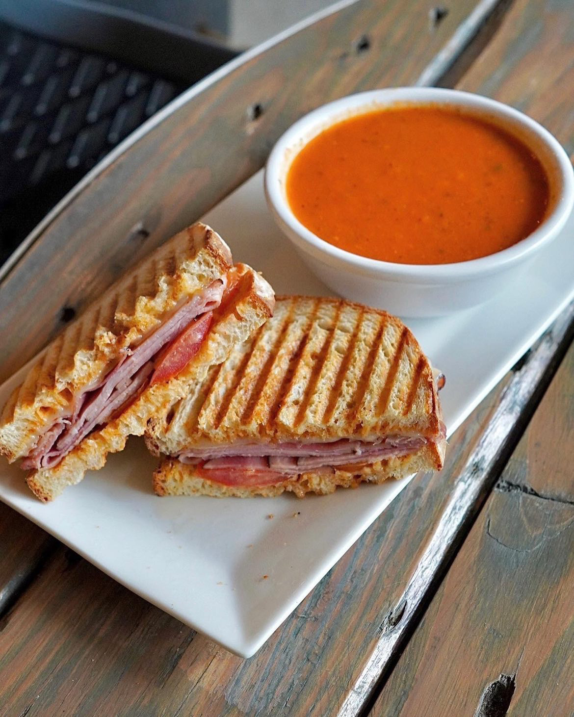 Order Panini & homemade tomato soup food online from Bequest Coffee Co store, Mill Creek on bringmethat.com