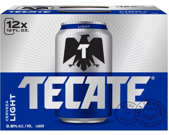 Order Tecate Light Mexican Beer 12 pk Cans food online from Pacific Liquor Market store, Bell Gardens on bringmethat.com