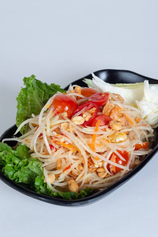 Order SS8. Papaya Salad with Dried Shrimp food online from Thai Street Eats store, Oklahoma City on bringmethat.com