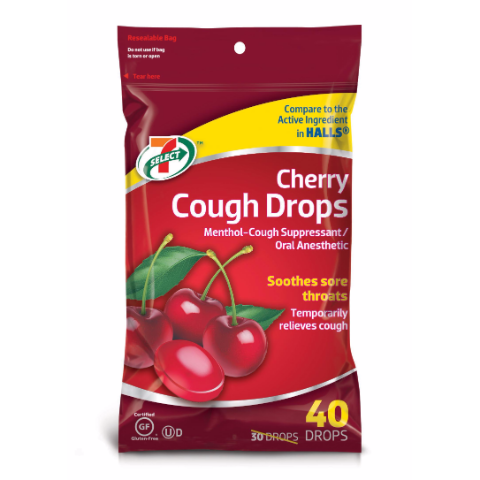 Order 7-Select Cherry Cough Drops 40 Count food online from 7-Eleven store, West Columbia on bringmethat.com