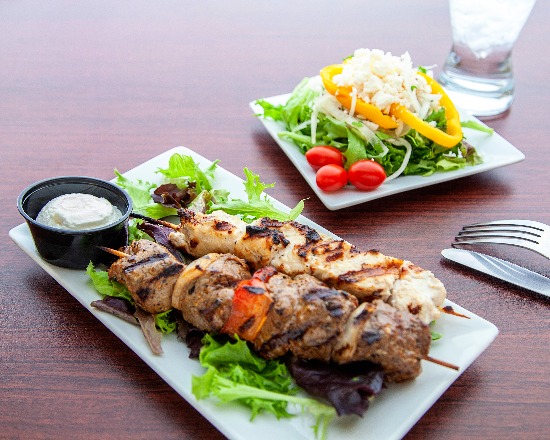 Order Chicken Kabob Plate food online from To Beirut store, Norwood on bringmethat.com