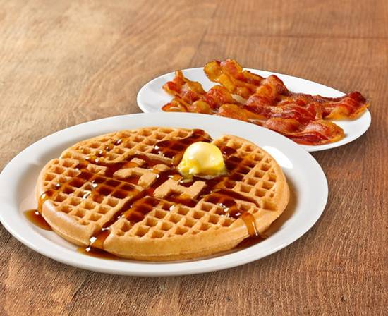 Order Golden Waffle with Bacon or Sausage food online from Huddle House store, Camden on bringmethat.com