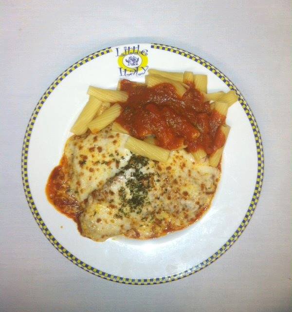 Order Veal Parmigiana food online from Little Italy Restaurant store, Wildwood Crest on bringmethat.com