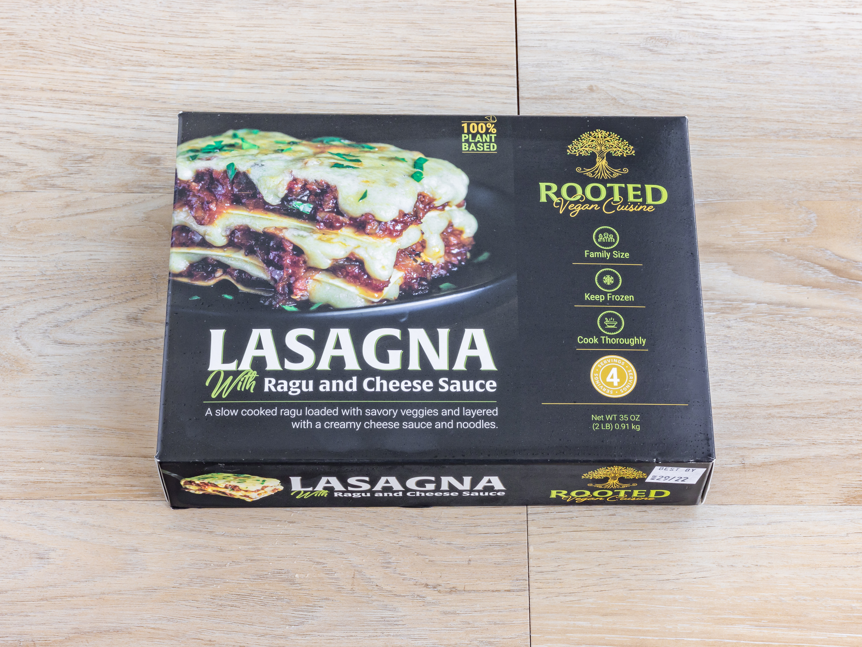 Order Lasagna with Ragu and Cheese Sauce food online from Kosmic Vegan Marketplace store, San Antonio on bringmethat.com