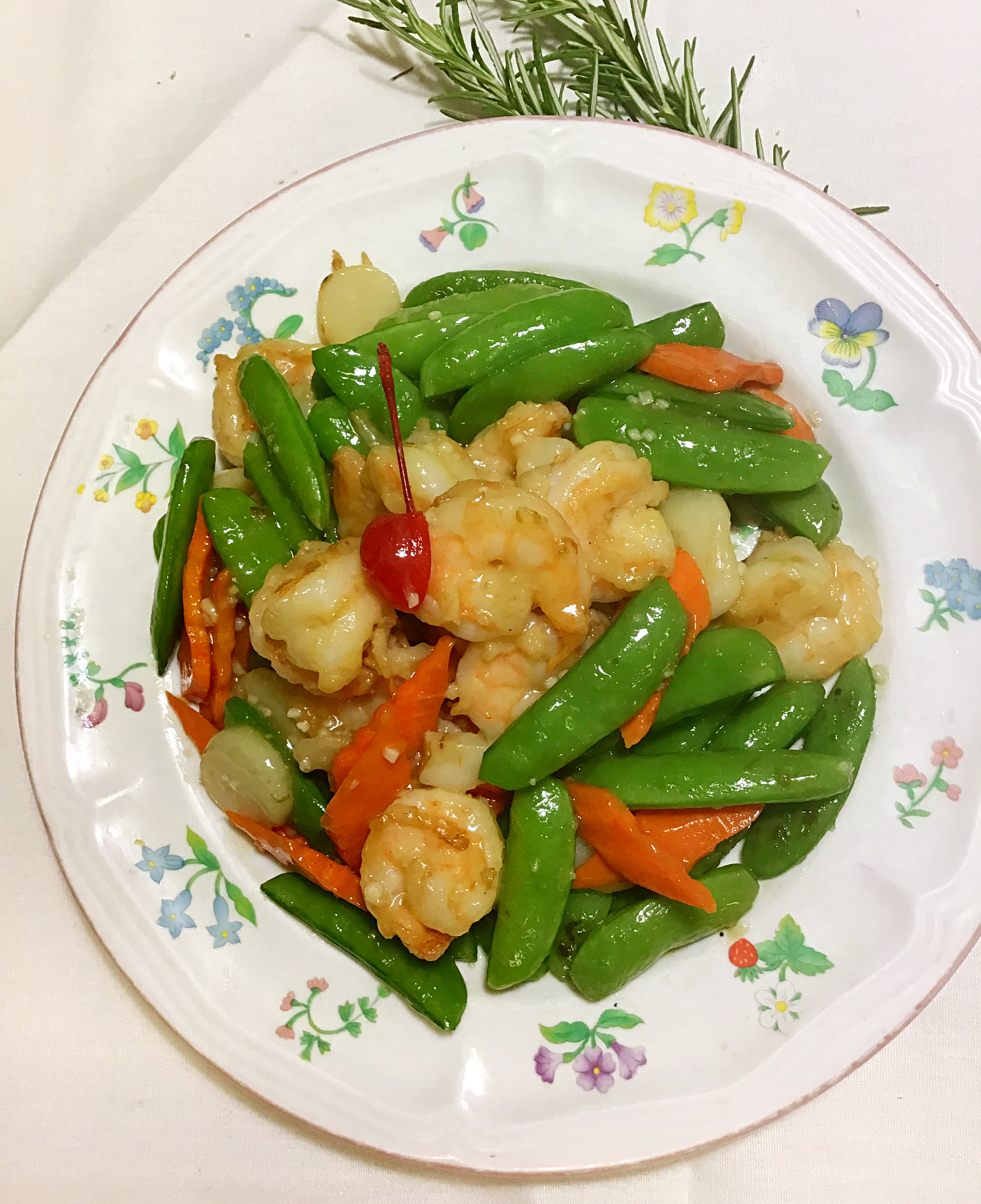 Order Prawns with Sweet Pea 甜豆蝦 food online from Win Garden store, San Francisco on bringmethat.com