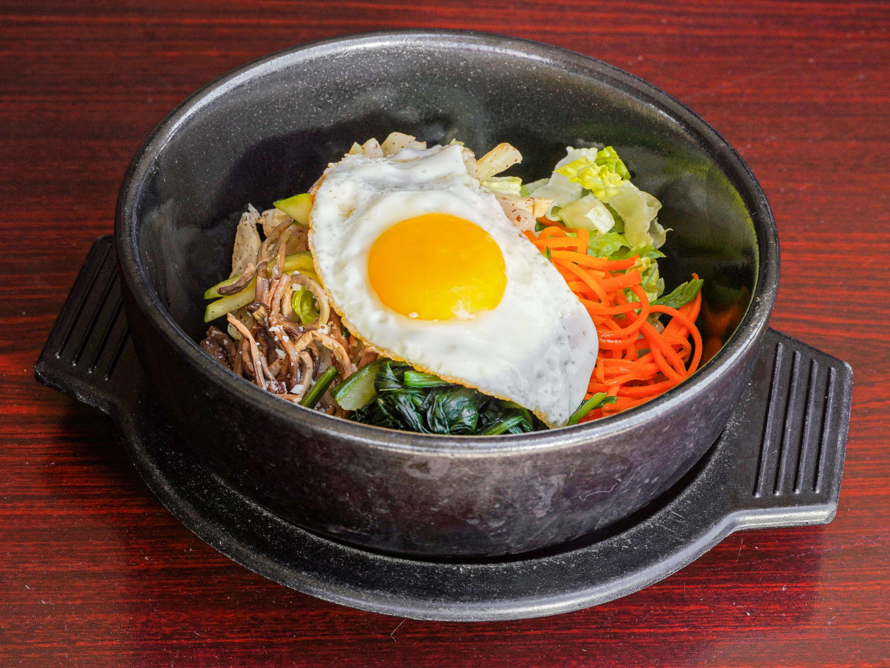 Order Vegetable Hot Stone Bibimbap food online from Ginza Sushi store, San Diego on bringmethat.com