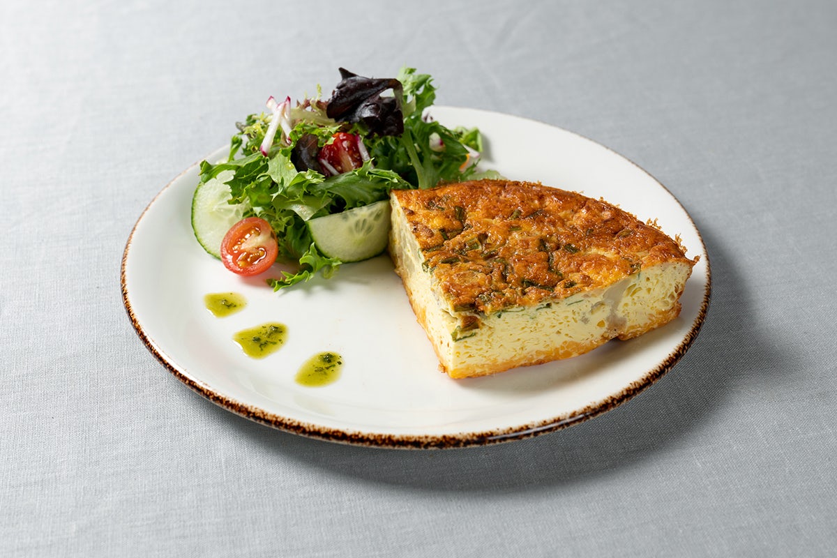 Order Roasted Cauliflower & Cheddar Frittata food online from Le Pain Quotidien store, Glendale on bringmethat.com