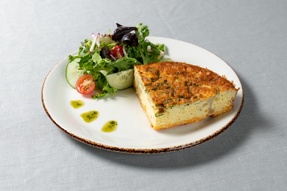 Order Roasted Cauliflower & Cheddar Frittata food online from Le Pain Quotidien store, Marina Del Rey on bringmethat.com