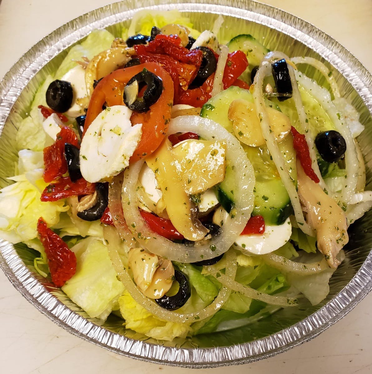 Order Italian Salad - Salad food online from Drake Pizza store, Allentown on bringmethat.com