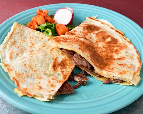 Order Carne Asada Quesadilla food online from Papalote Mexican Grill store, SF on bringmethat.com