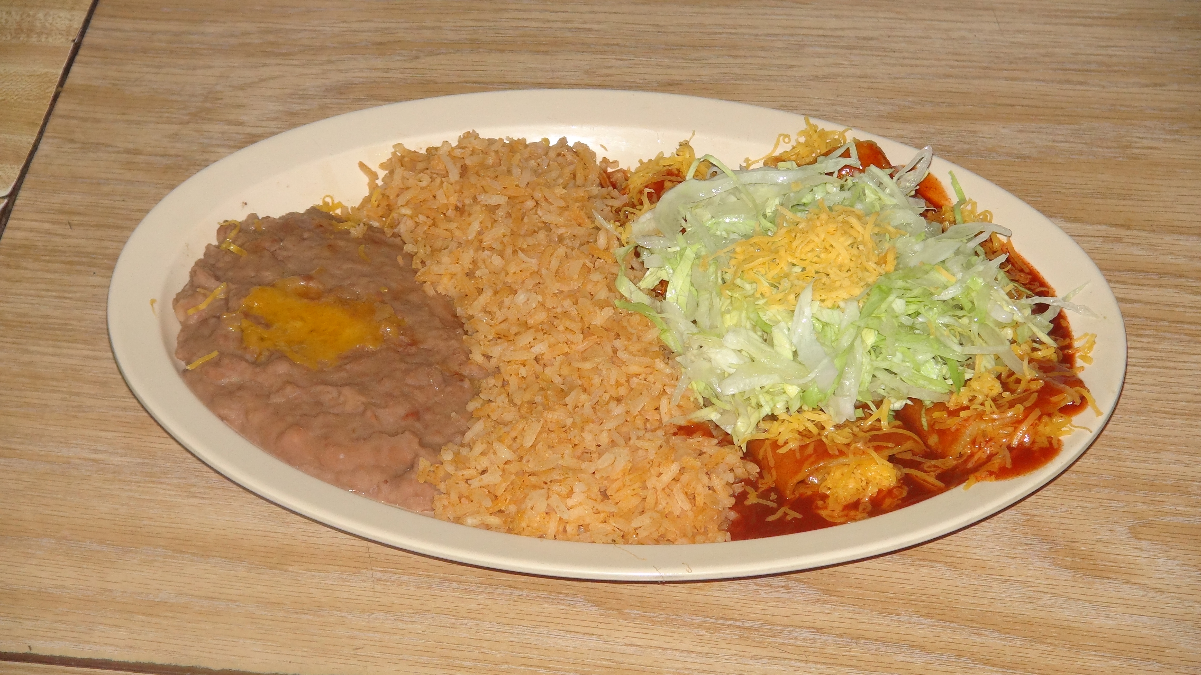 Order Two Cheese Enchiladas Plate food online from Alberta Mexican Food store, Los Angeles on bringmethat.com