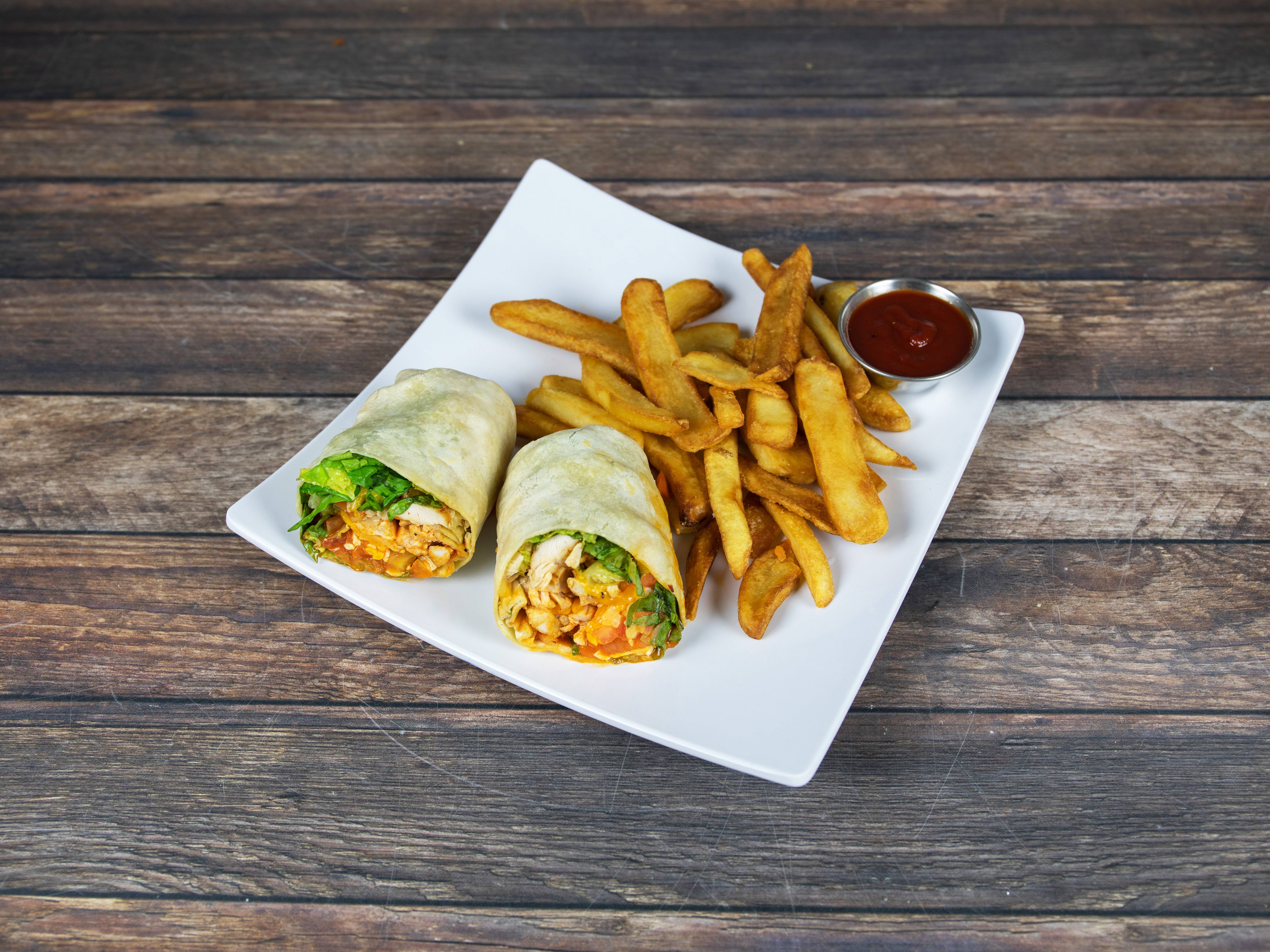 Order Buffalo Chicken Wrap food online from Tommy Doyle's store, Newton on bringmethat.com