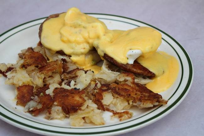 Order Country Benedict food online from Brents Deli store, Westlake Village on bringmethat.com