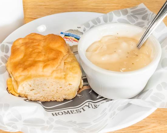 Order Two Biscuits with Gravy food online from Good Day Cafe store, Grand Prairie on bringmethat.com