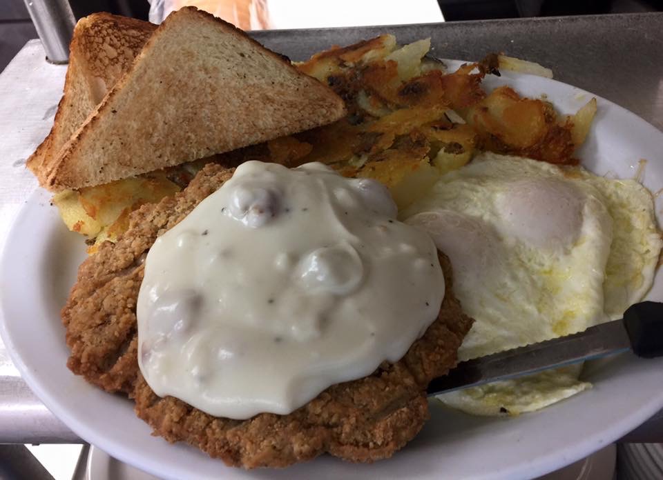 Order #17. Country Fried Steak & Eggs food online from Klemm Candlelight Cafe store, Fort Wayne on bringmethat.com
