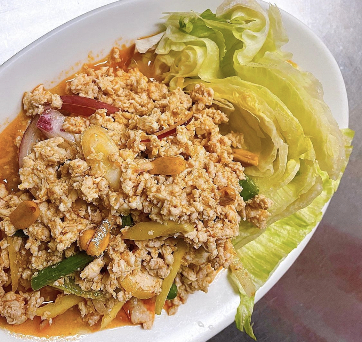 Order Chicken Salad (Nam Sod) food online from Siam Treasure Thai Cuisine store, Chicago on bringmethat.com