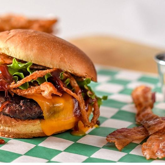 Order Bacon cheddar 1/3 LB food online from Kirk Steakburgers store, Campbell on bringmethat.com