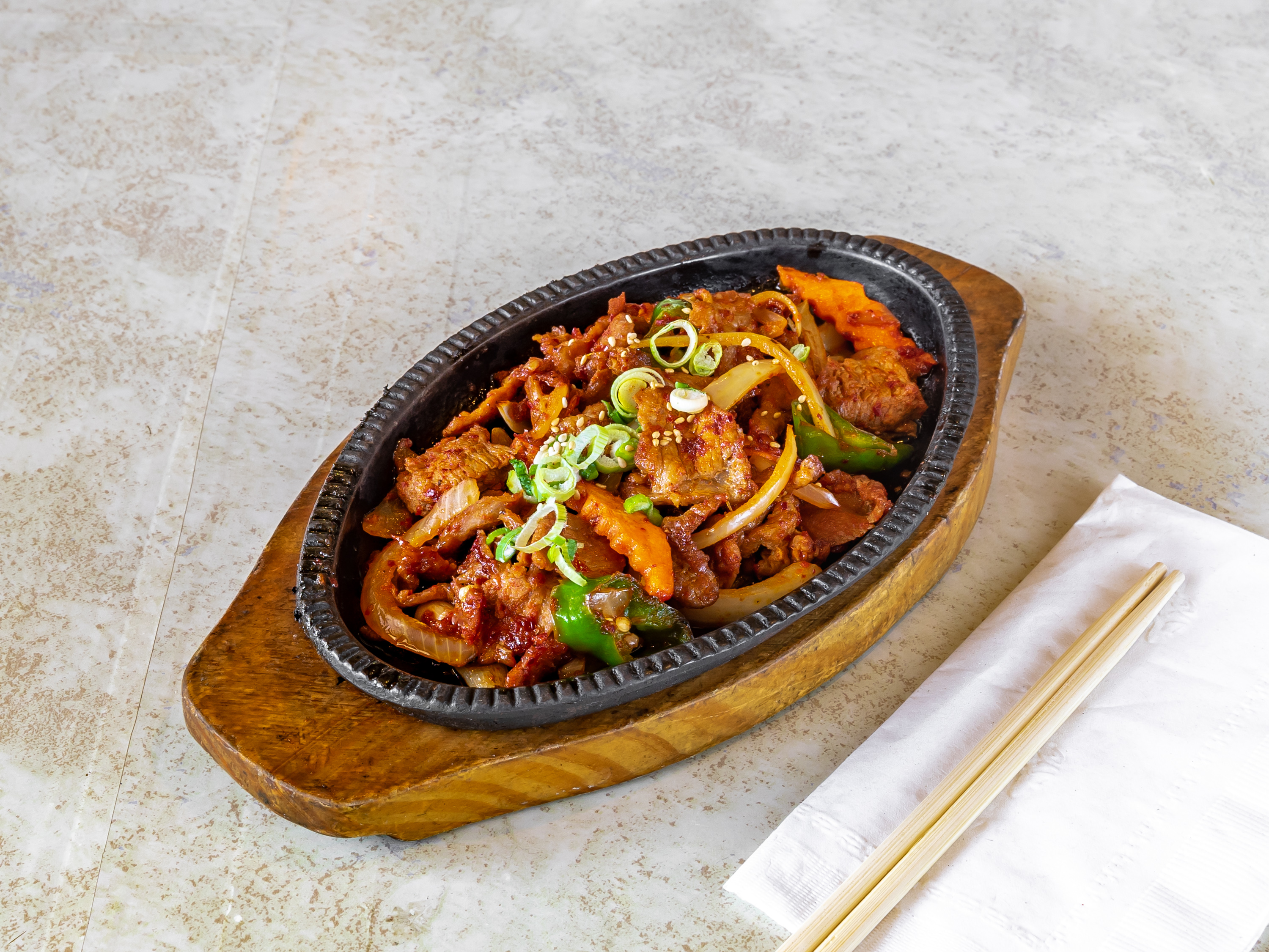 Order Spicy Stir Fried Pork Set Lunch Special 제육볶음 세트 food online from Go Ba Woo store, Tappan on bringmethat.com