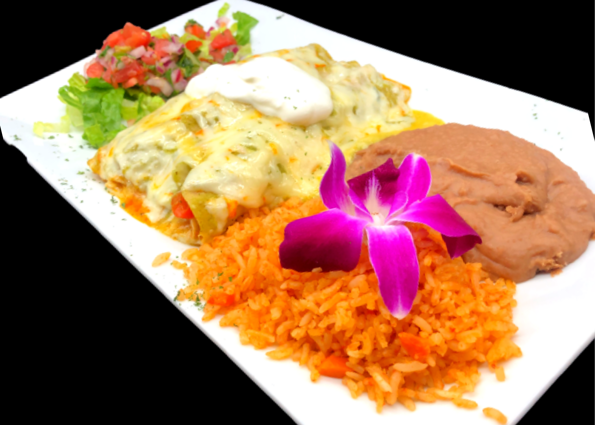 Order Enchilada Suiza with Chicken food online from Salsa Y Brasa Restaurant store, New Rochelle on bringmethat.com
