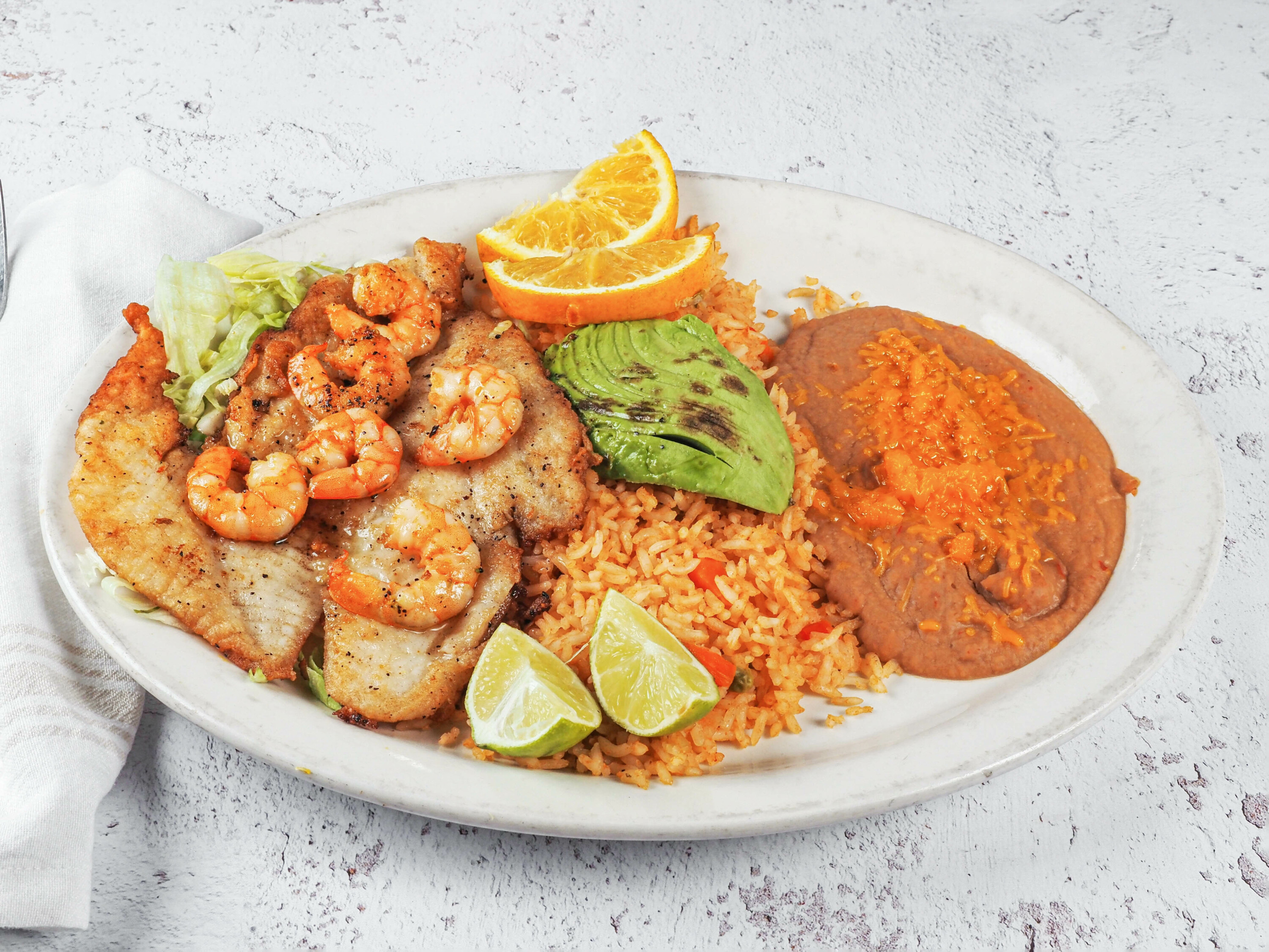 Order Shrimp and Fish al Mojo de Ajo food online from Zapata Mexican Grill store, Oklahoma City on bringmethat.com