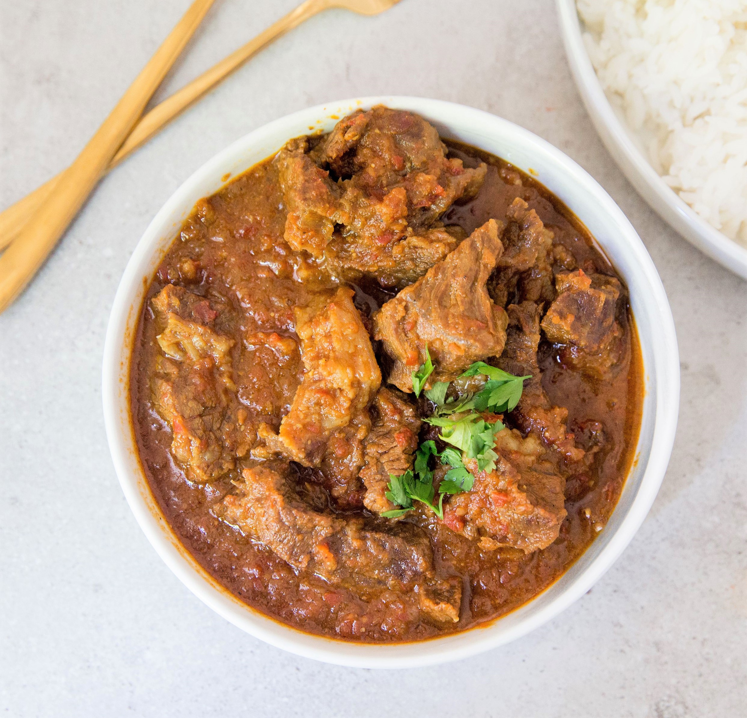 Order Lamb Curry food online from Empyrean Indian Kitchen store, Hoboken on bringmethat.com