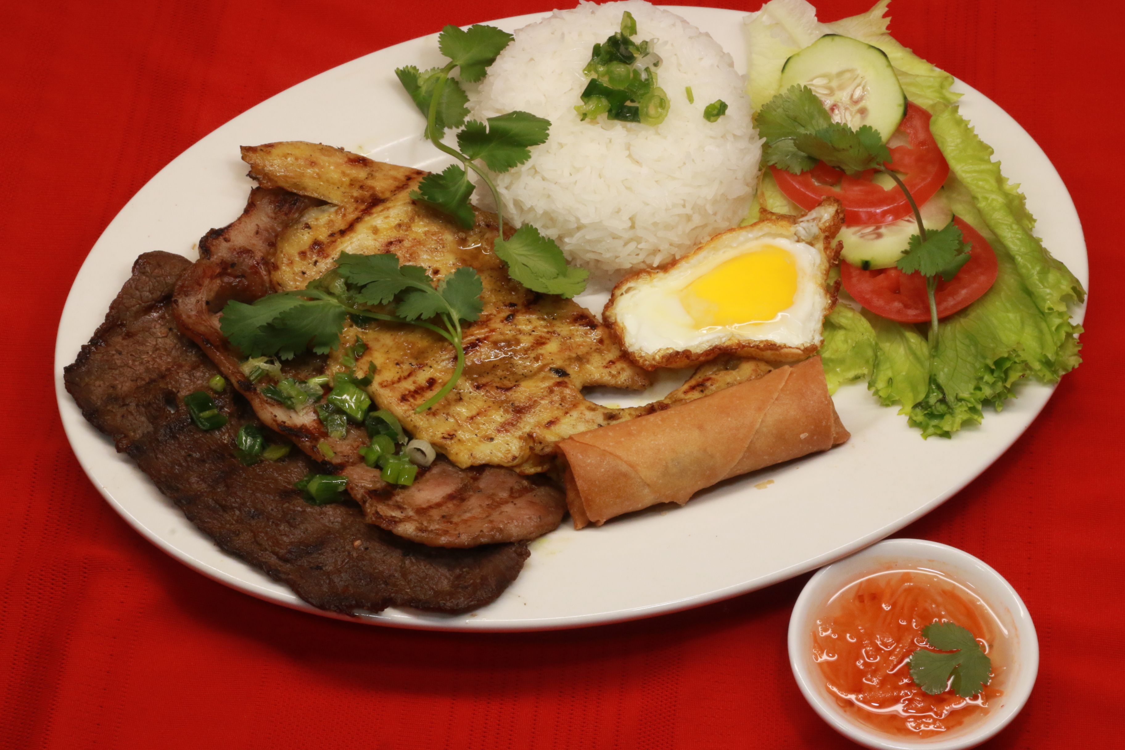 Order R1. Special Rice Plate food online from Pho Khang store, Englewood on bringmethat.com