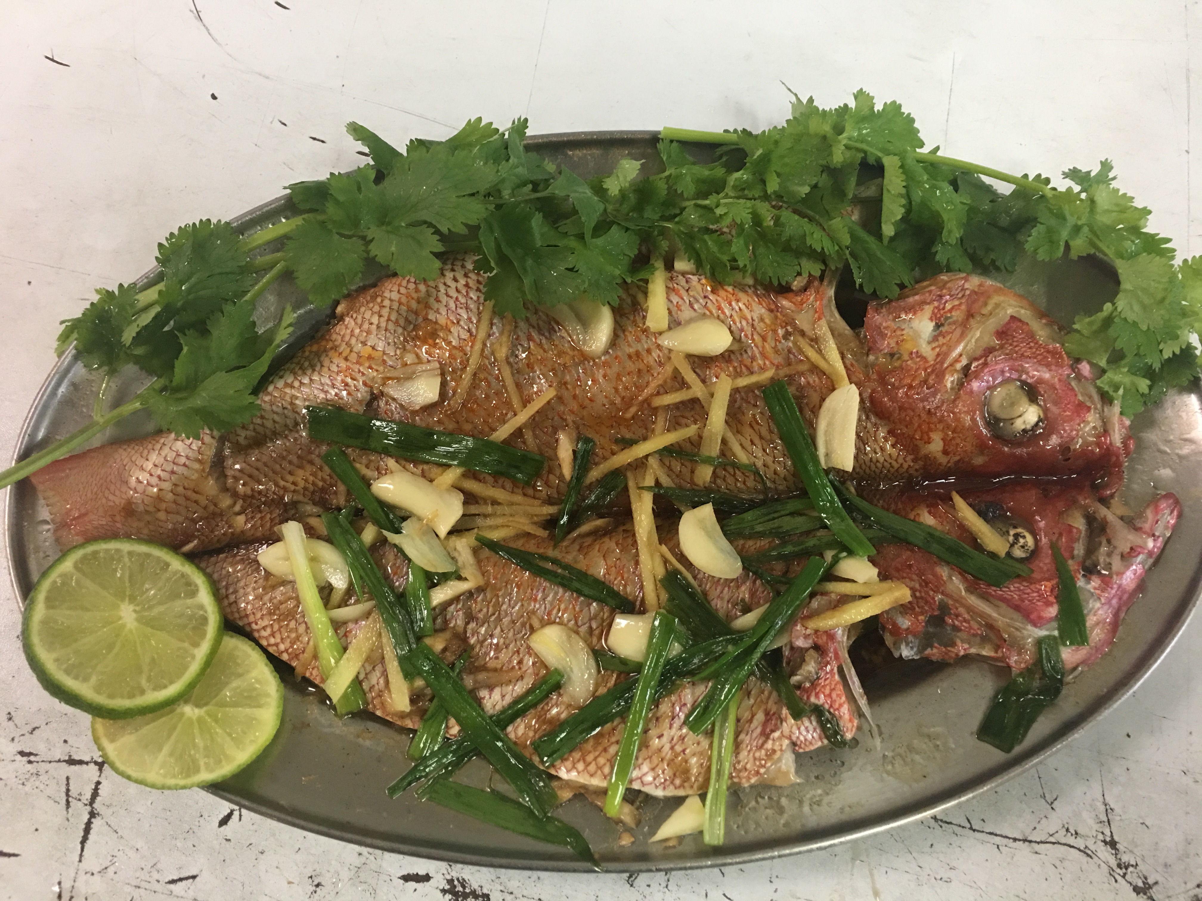 Order Steam Whole Red Snapper food online from Jamaica fish market store, Richmond Hill on bringmethat.com