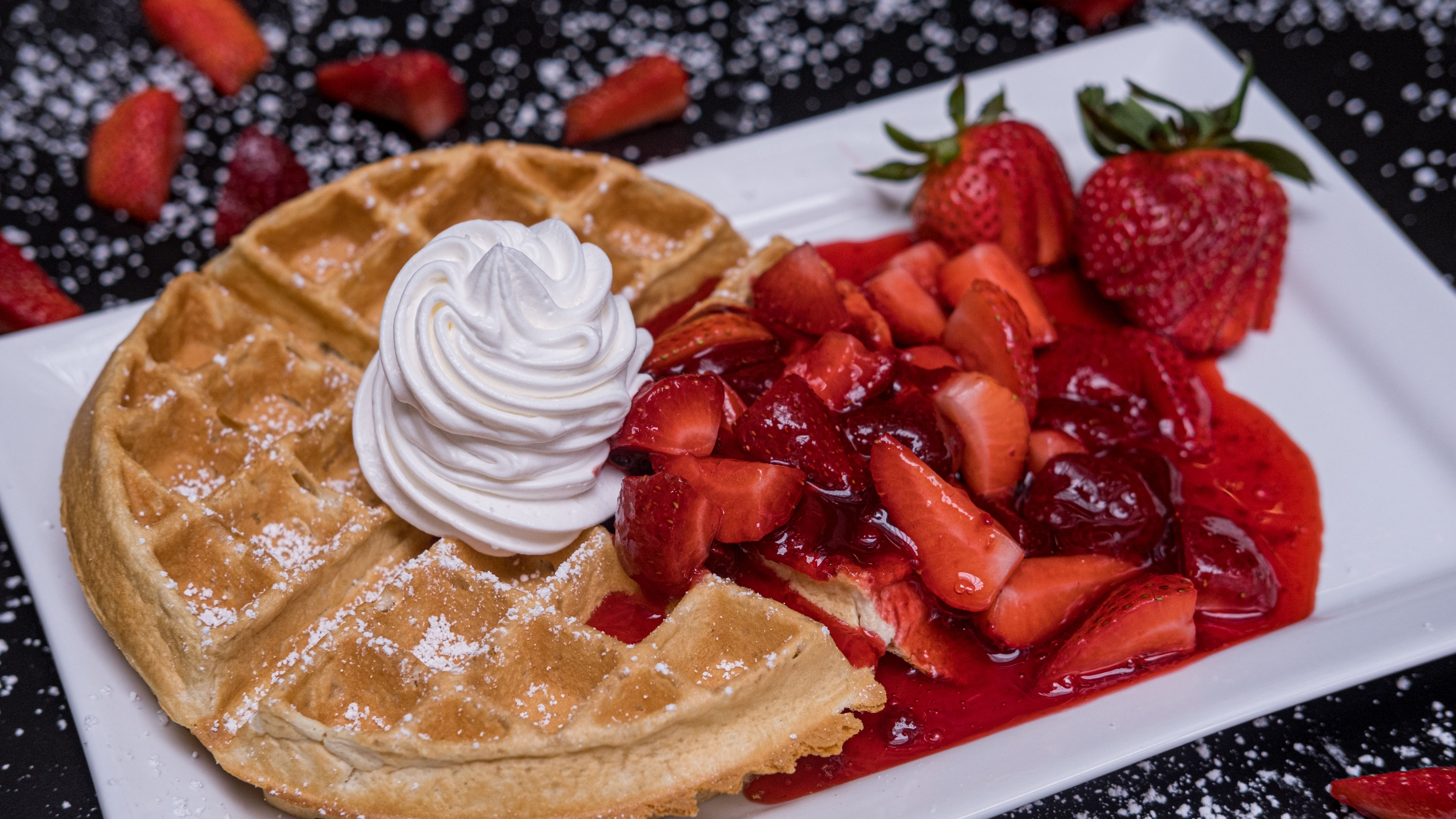 Order Strawberries and Waffles food online from Griswold Chicken & Waffles store, Atlanta on bringmethat.com