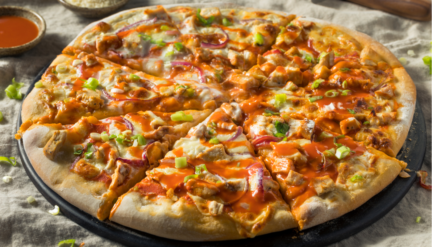 Order Buffalo Chicken Ranch Pizza food online from Fire Pizza store, Bell Gardens on bringmethat.com
