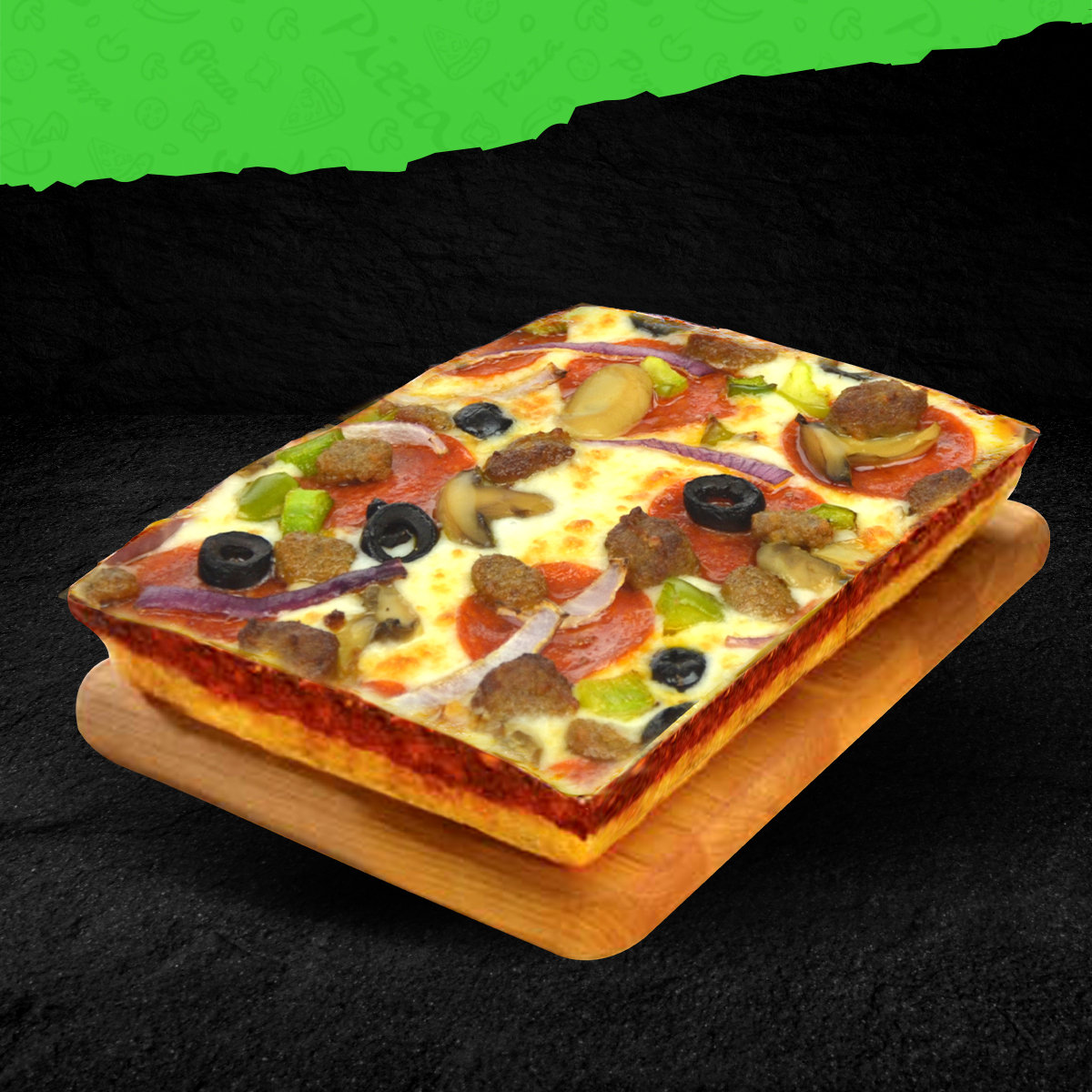 Order Personal Pan Supreme food online from Piara Pizza store, El Monte on bringmethat.com