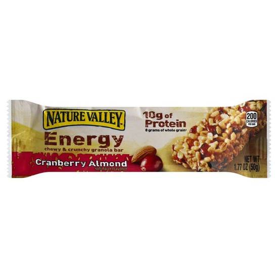 Order Nature Valley Chewy & Crunchy Cranberry & Almond Granola Energy Bar food online from Deerings Market store, Traverse City on bringmethat.com