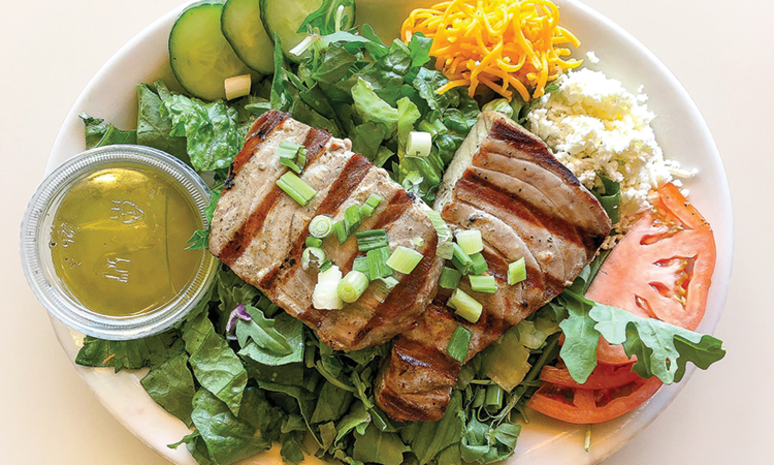 Order Grilled Tuna Salad food online from Aladdins eatery store, Akron on bringmethat.com