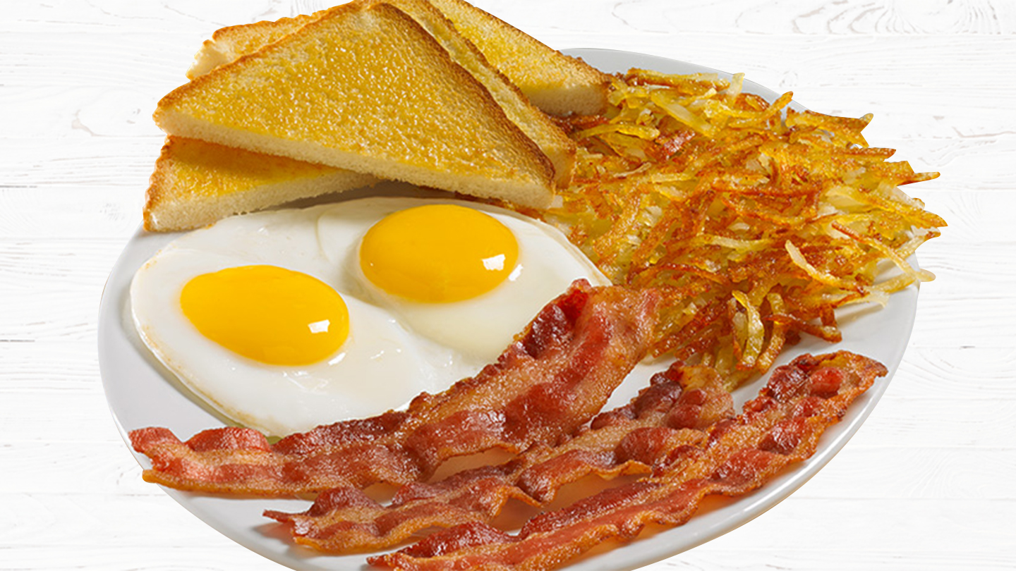 Order 2 Eggs & Applewood Smoked Bacon  food online from Huddle House store, Austin on bringmethat.com
