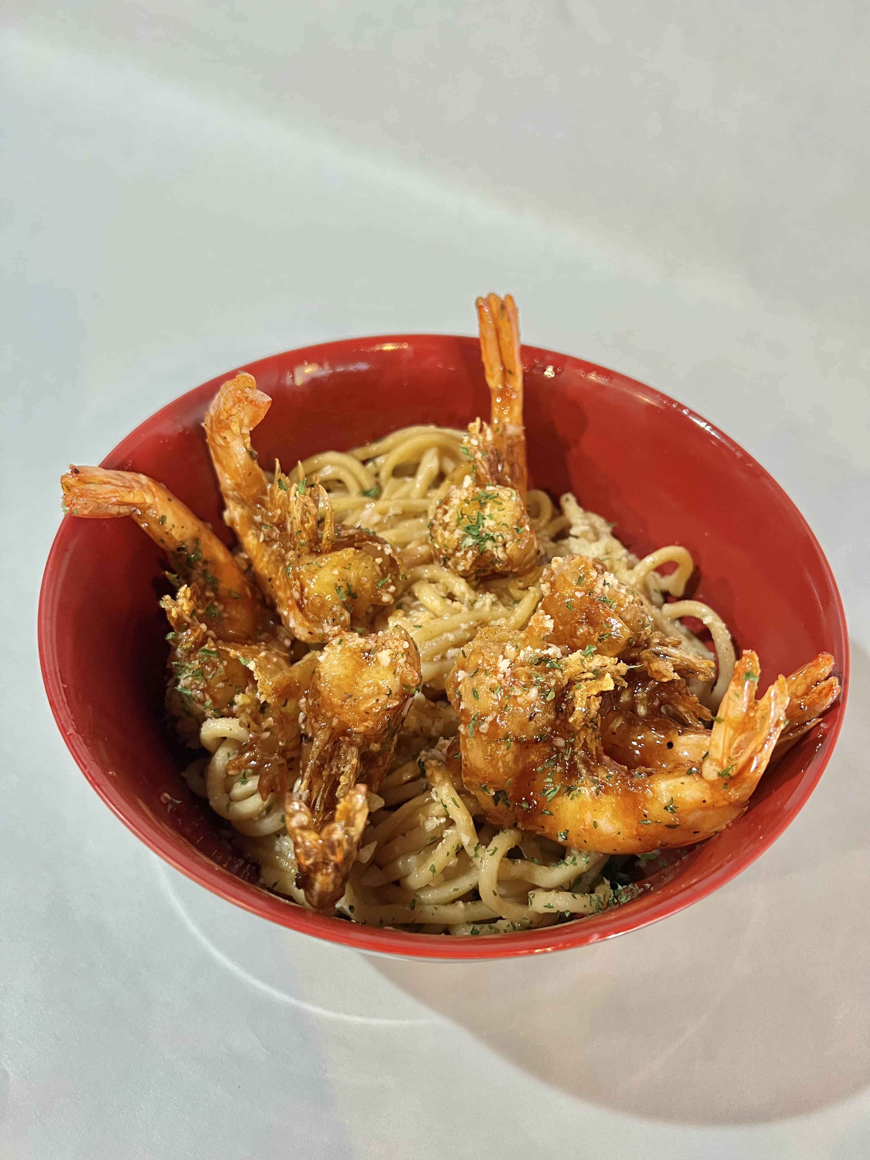 Order Hawaiin Shrimp Over Garlic Noodle food online from Rockin Crawfish store, Concord on bringmethat.com