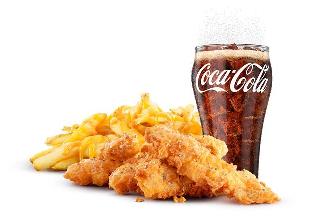 Order Garlic Parmesan Hand-Breaded Chicken Tenders 3 pc. Combo food online from Hardee store, Davenport on bringmethat.com