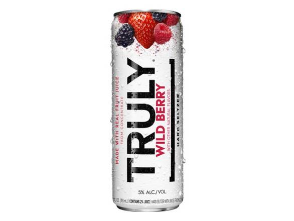 Order TRULY Hard Seltzer Wild Berry, Spiked & Sparkling Water - 6x 12oz Cans food online from Liquor Cabinet store, Houston on bringmethat.com