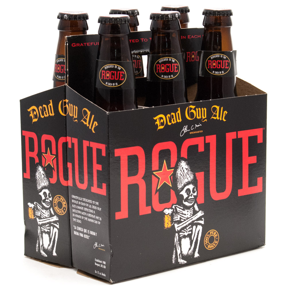 Order Rogue Dead Guy Ale Beer 6 Pack Bottle food online from Mirage Wine & Liquor store, Palm Springs on bringmethat.com