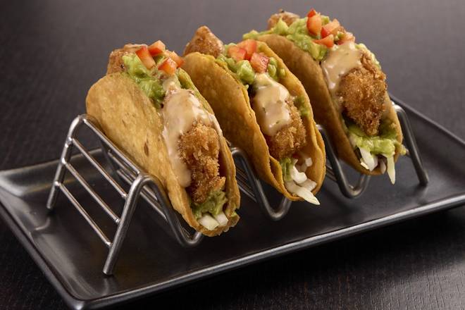 Order “RA”CKIN’ SHRIMP TACOS  food online from Ra Sushi Bar Restaurant store, Atlanta on bringmethat.com