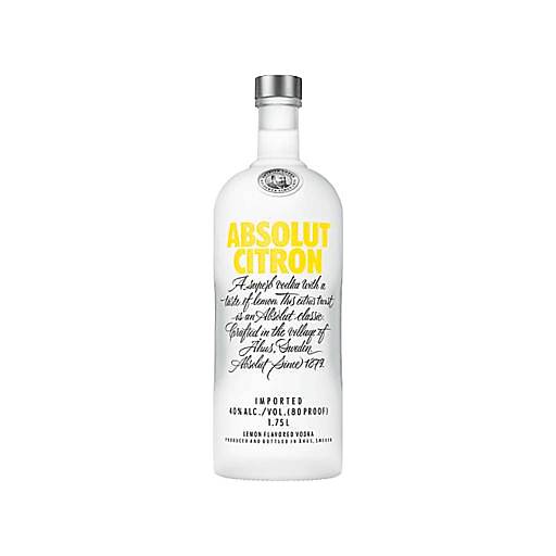 Order Absolut Citron Vodka (750 ML) 1488 food online from Bevmo! store, Ladera Ranch on bringmethat.com