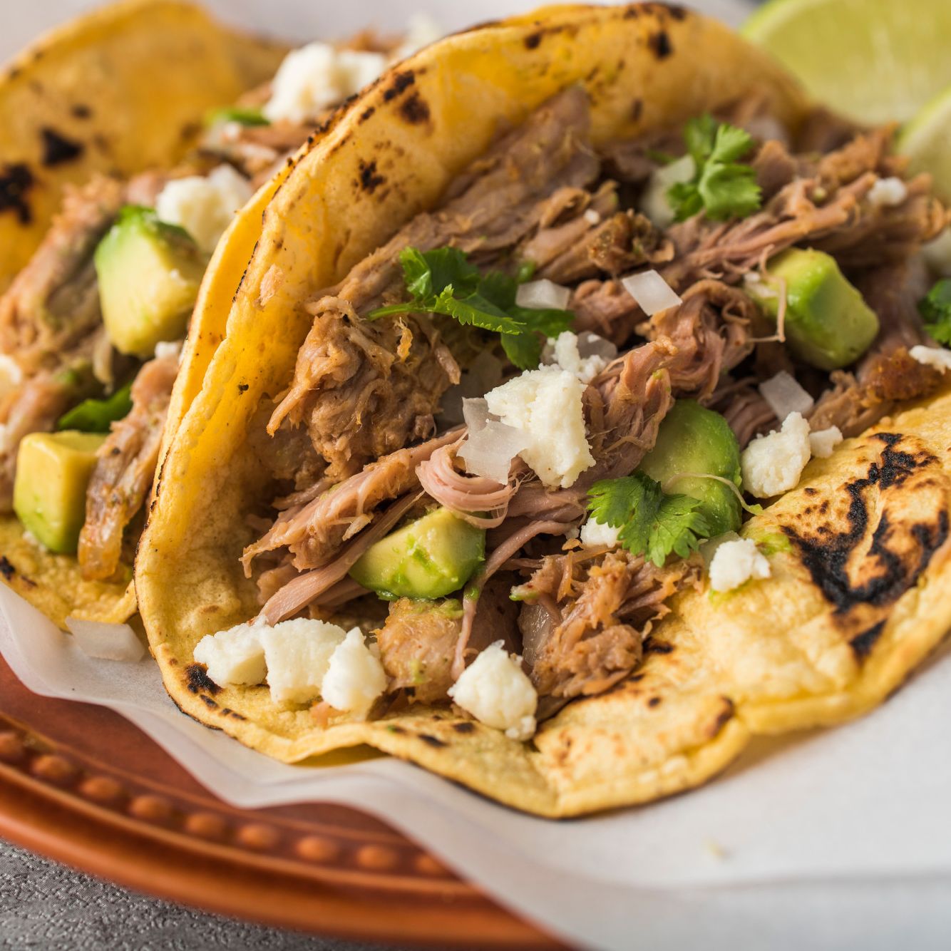 Order Carnitas Taco food online from Sc Ranch Market store, San Clemente on bringmethat.com