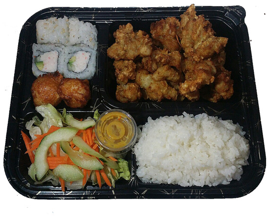 Order Chicken Karaage Bento food online from Arata Sushi & Bowl store, Las Vegas on bringmethat.com