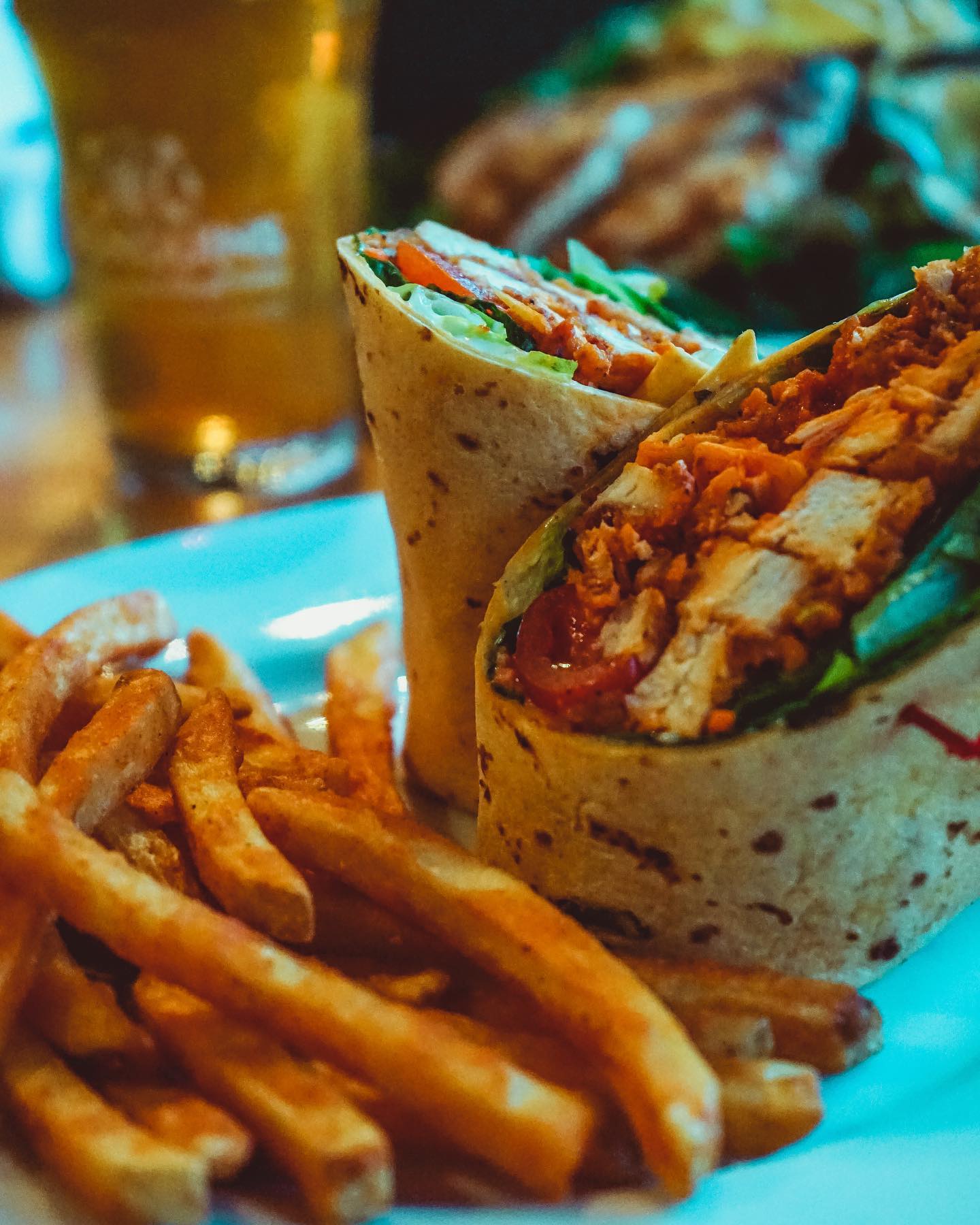 Order Buffalo Chicken Wrap food online from 2 Penguins Tap And Grill store, Centennial on bringmethat.com