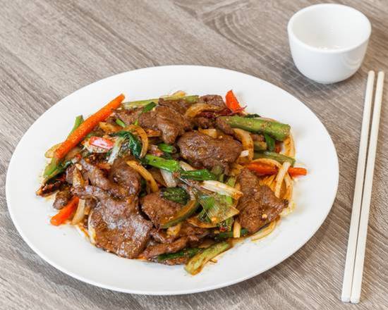 Order G8. Mongolian Beef food online from Dumpling Kitchen store, San Francisco on bringmethat.com