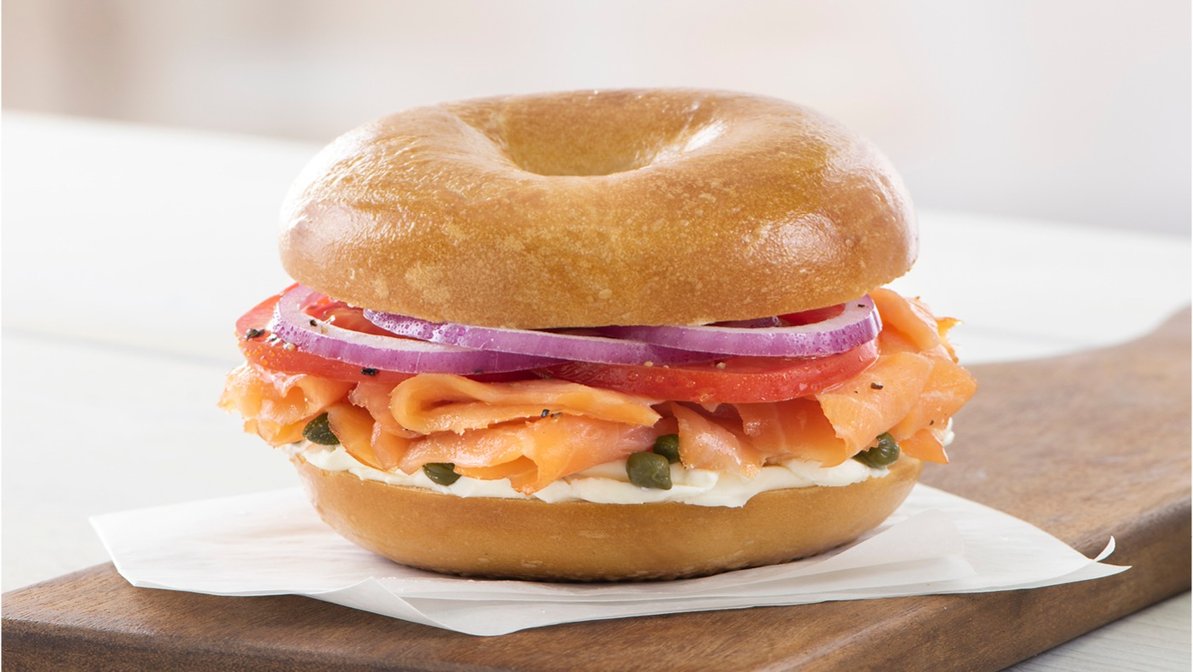 Order Smoked Salmon food online from Bruegger's Bagels store, Austin on bringmethat.com