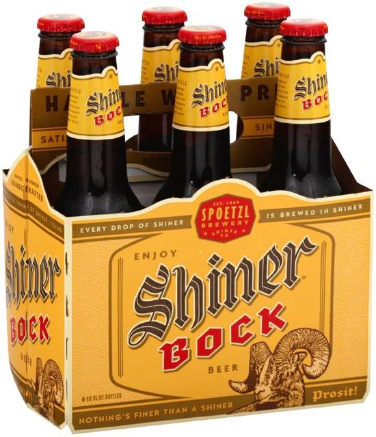 Order Shiner Bock, 6pk-12oz bottled beer (4.40% ABV) food online from Checkout Food Stores #47 store, Houston on bringmethat.com