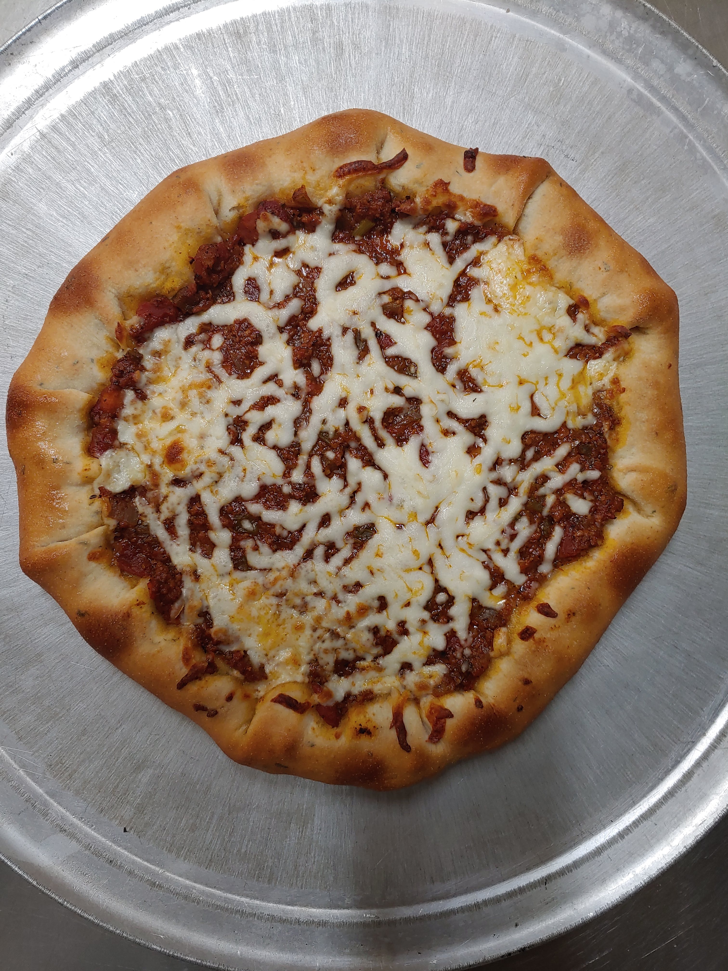 Order Italian Bolognese Pizza - Medium 14'' (8 Slices) food online from Hungry Chameleon Pizzeria store, San Antonio on bringmethat.com